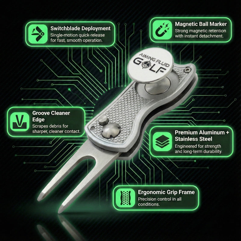 Foldable Metal Divot Tool — view 2