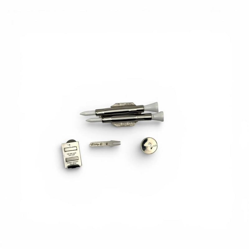 The Tee Clip® V.V (V.5) Premium Kit | 304 Stainless Steel Magnetic Golf Multi-Tool | Dual Tee Holder, Removable Divot Tool, Ball Marker | Duo Clip™ Dual Magnet Hat Clip | USA Made | Patent Pending — view 4