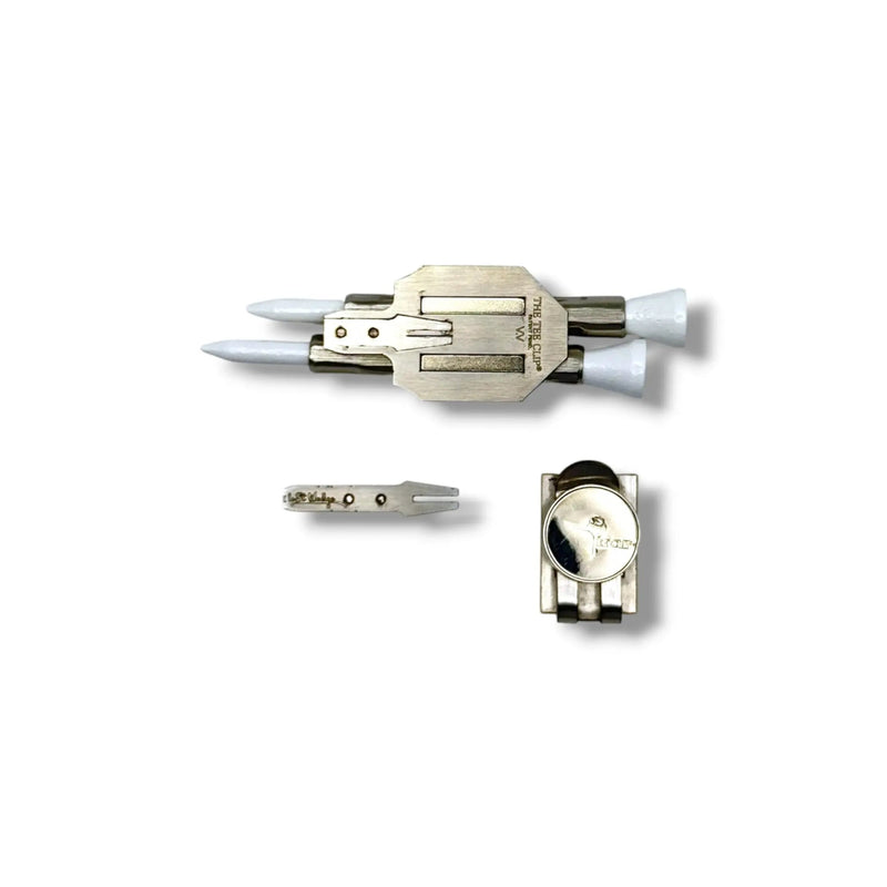 The Tee Clip® V.V (V.5) Premium Kit | 304 Stainless Steel Magnetic Golf Multi-Tool | Dual Tee Holder, Removable Divot Tool, Ball Marker | Duo Clip™ Dual Magnet Hat Clip | USA Made | Patent Pending — view 8