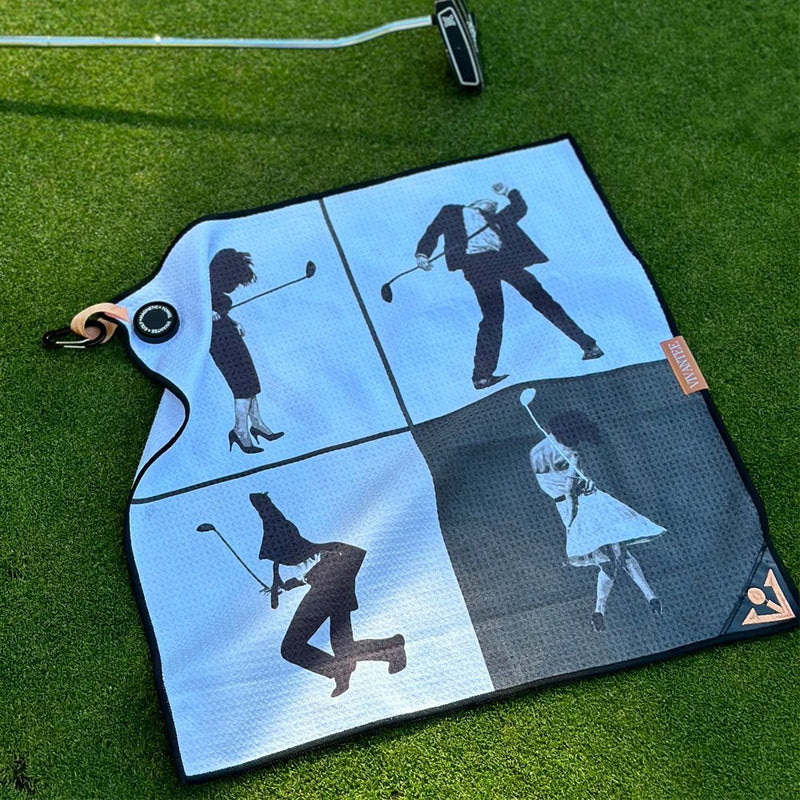 Metro Moves | Black Magnetic Golf Towel — view 6