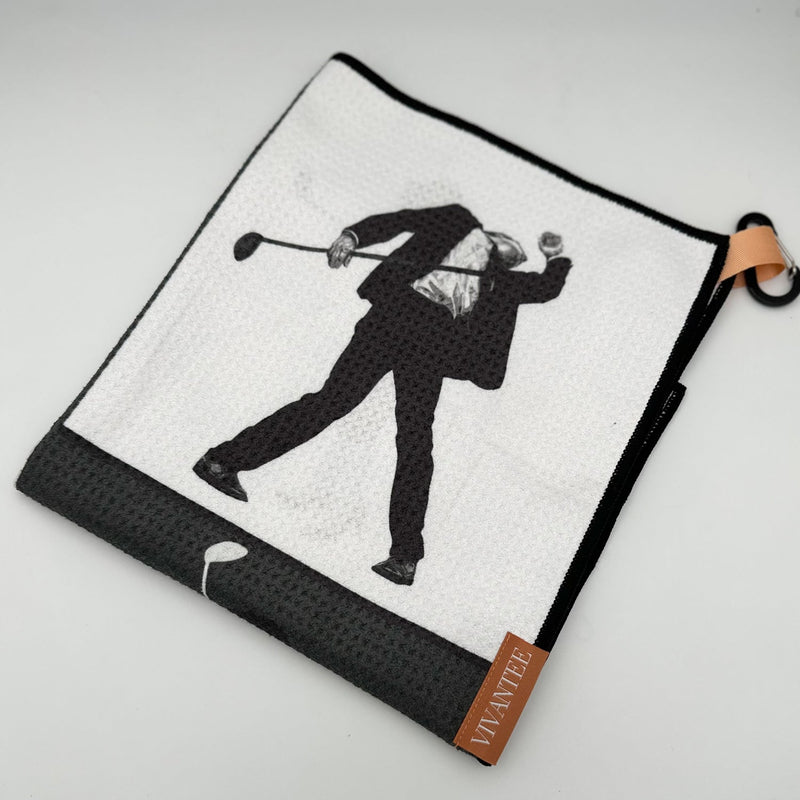 Metro Moves | Black Magnetic Golf Towel — view 4