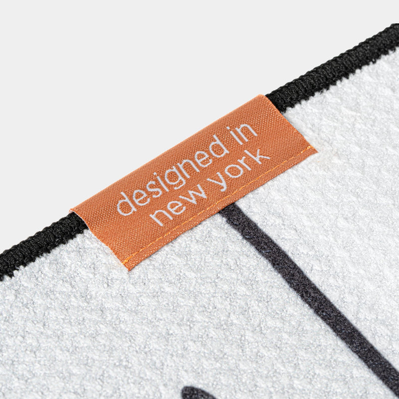 Metro Moves | Black Magnetic Golf Towel — view 2