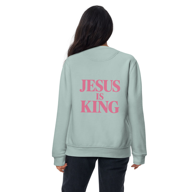 Jesus Is King Sweatshirt- Pink Lettering — view 19