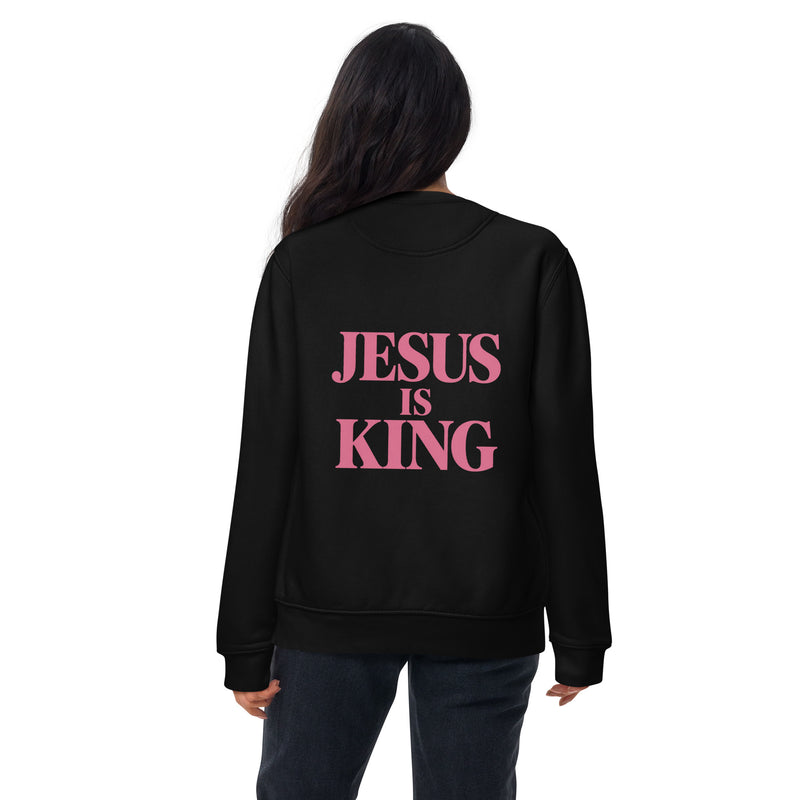 Jesus Is King Sweatshirt- Pink Lettering — view 10