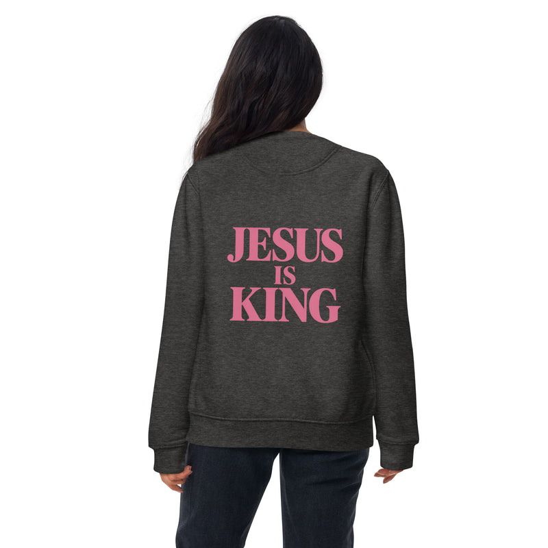 Jesus Is King Sweatshirt- Pink Lettering — view 25