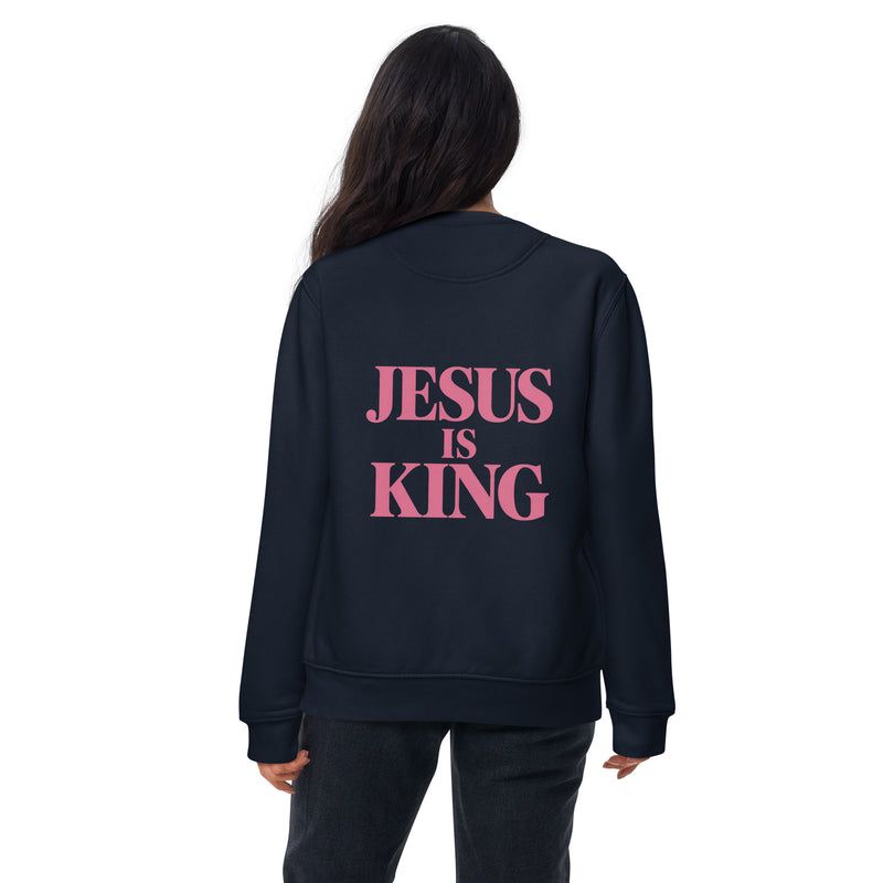 Jesus Is King Sweatshirt- Pink Lettering — view 27