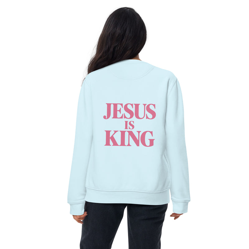 Jesus Is King Sweatshirt- Pink Lettering — view 14
