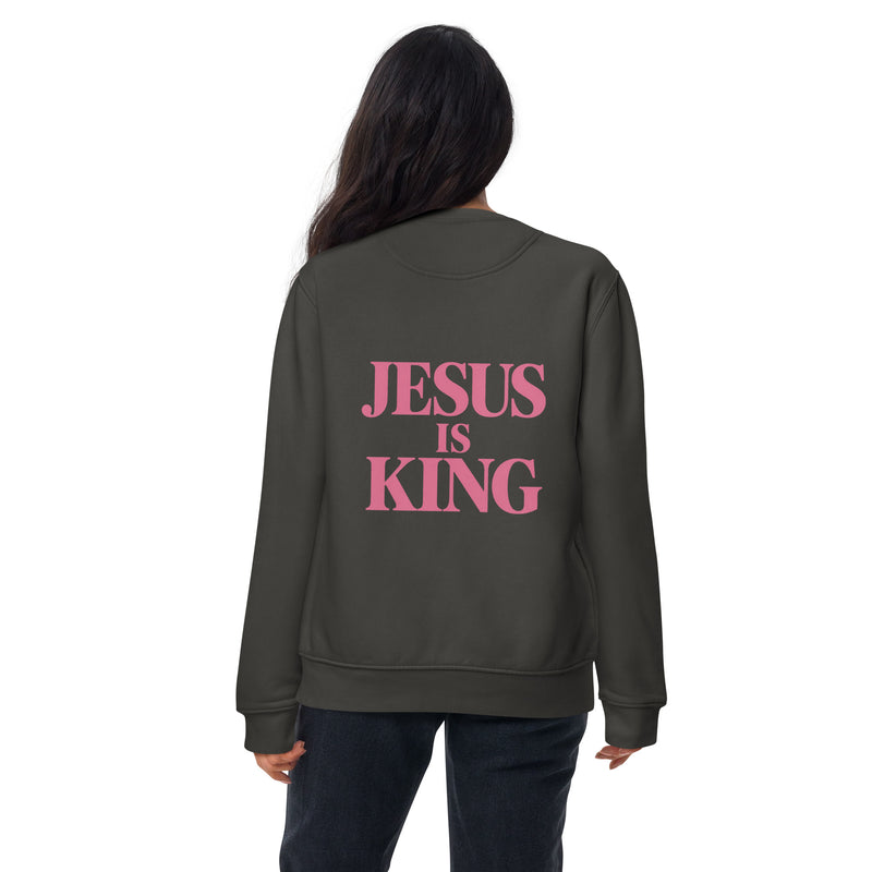 Jesus Is King Sweatshirt- Pink Lettering — view 23