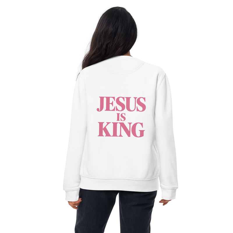Jesus Is King Sweatshirt- Pink Lettering — view 13